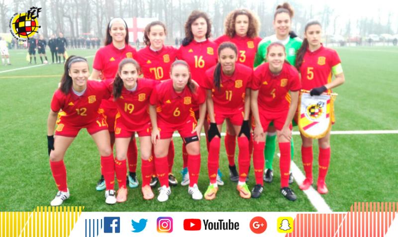 Federación de Fútbol-La riojana Tejada Jiménez, con la Selección Española Sub.16